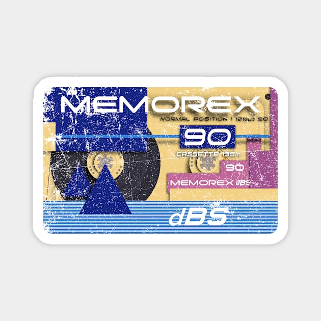 Memorex Mix-Tape Memories (distressed) Magnet by Doc Multiverse Designs