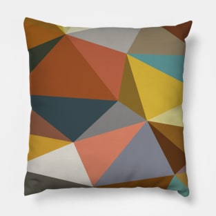 Neutral Tones Multicolor Modern Triangle Pattern Pillow