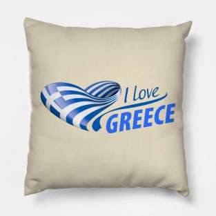 I Love Greece Pillow