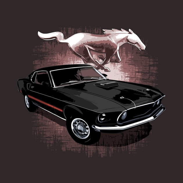 Black 69 Ford Mustang Mach 1 by ZoeysGarage