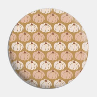 Pumpkins Beige And Pink On Gold Pin