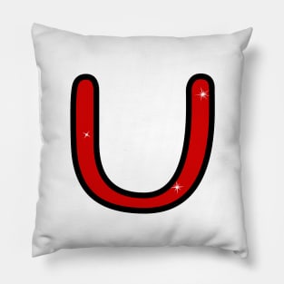 Letter U. Name with letter U. Personalized gift. Abbreviation. Abbreviation. Lettering Pillow