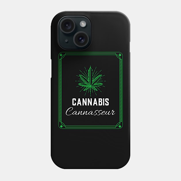 Cannabis Cannasseur Weed Leaf Design Phone Case by Cannabis Club Co.