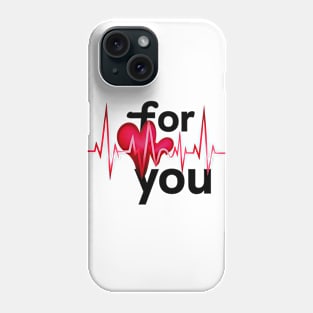 Romantic heartbeat heart lover Phone Case