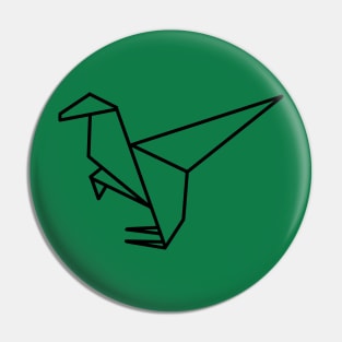 Origami Raptor Pin