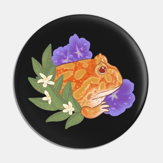 Horned Frog and Geranium Pin by starrypaige