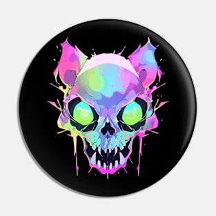 Zombie Party Cat EDM Festival Pin