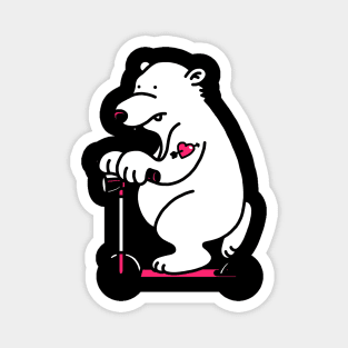 Bear On Scooter Magnet