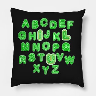 ABC Alphabet I Love You English Teacher Valentines Day Gift Pillow