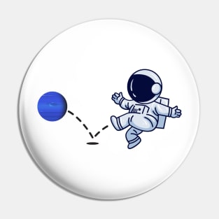 Astronaut plays Neptune Soccer Pin