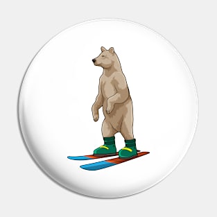 Bear as Skier with Ski Pin