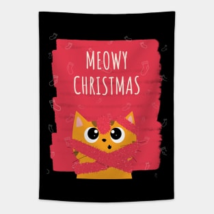 meowy christmas Tapestry