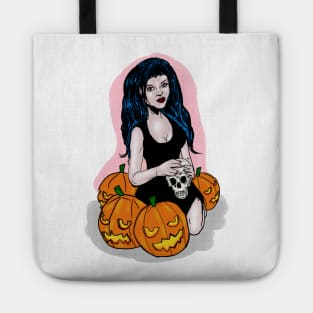 Witchy Woman in a Pumpkin Patch Tote