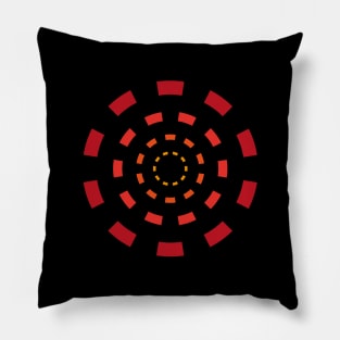 Orange and red concentric circles Pillow