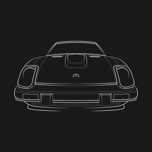 front/profile - 1983 Datsun 280ZX - stencil, white T-Shirt