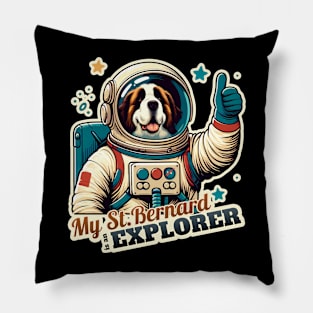 Astronaut St. Bernard Pillow