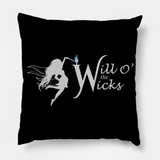 Will O The Wicks Candle Company Gray Logo Pillow