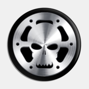 Cinema Film Roll Metal Skull Pin