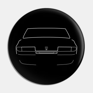 Rover SD1 classic 1970s-1980s British executive saloon car white outline graphic Pin