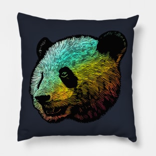 Cool Colored Panda Pillow