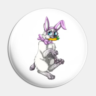 Bobtail BunnyCat: Lilac Lynx Point (Pink) Pin
