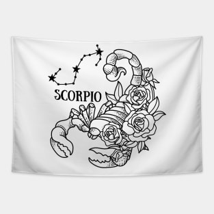 Zodiac Garden Floral Design: Scorpio Tapestry