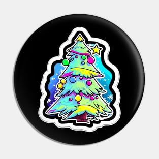 Ocean Kawaii Christmas Tree Pin