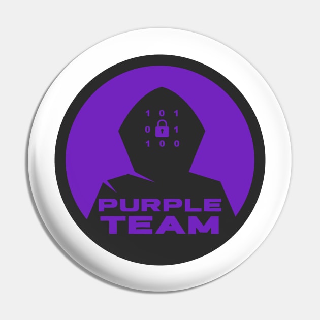 Cyber Security CTF Gamification Purple Team Logo Pin by FSEstyle