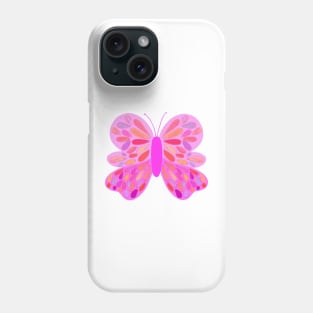 Multicolored pink and orange butterfly Phone Case