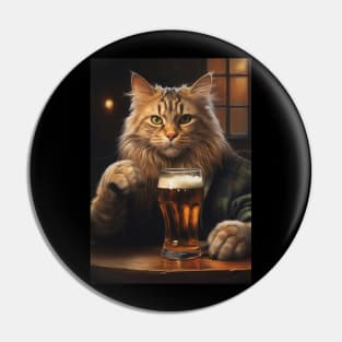 Funny Cat Beer Pin