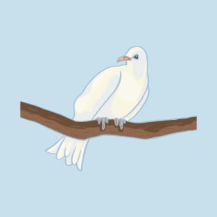 White Dove on A Branch T-Shirt