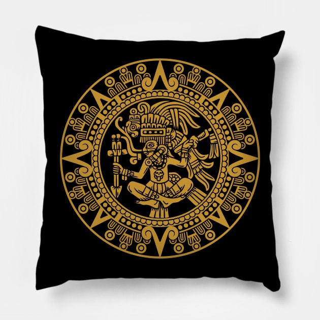 AZTEC WARRIOR Pillow by Kaiink