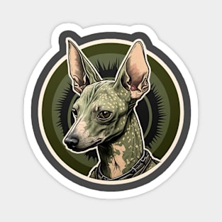 Xoloitzcuintli Camouflage Motif Magnet