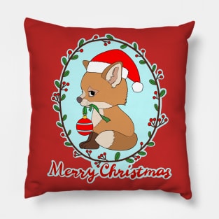 Christmas Fox Pillow