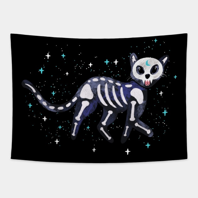 Spooky Meow Tapestry by fernandaschallen