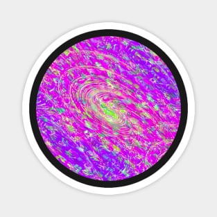 Abstract Fractal Wave Spiral Galaxy Purple Marbled Pattern Swirl Natural Flow Magnet