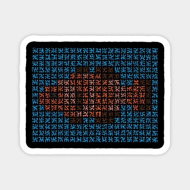 Pixelated Clownfish Magnet by NightserFineArts