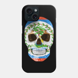 Belize Flag Skull - Gift for Belizean 19.02.52 With Roots From Belize Phone Case