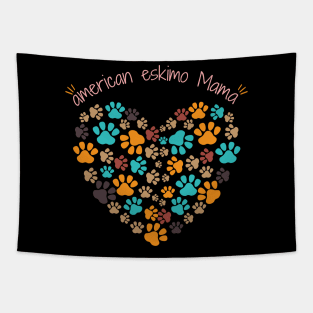 American Eskimo Mama Dog Lover, Gift Pet Lover, Gift For American Eskimo Dog Parent,  American Eskimo Life Tapestry