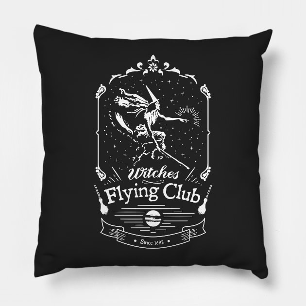 Witches Flying Club Pillow by LadyMorgan