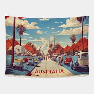 Australia Vintage Travel Poster Tourism Tapestry