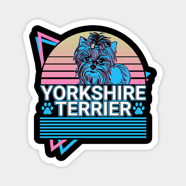 Yorkshire Terrier Retro Magnet by Alex21