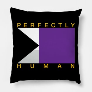 Perfectly Human - Demisexual Pride Flag Pillow