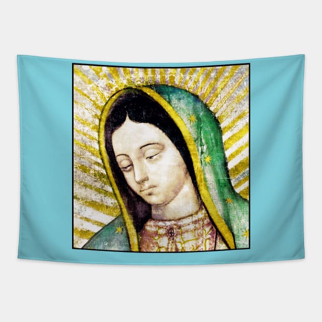 Our Lady of Guadalupe Virgin Mary Tapestry by Cabezon