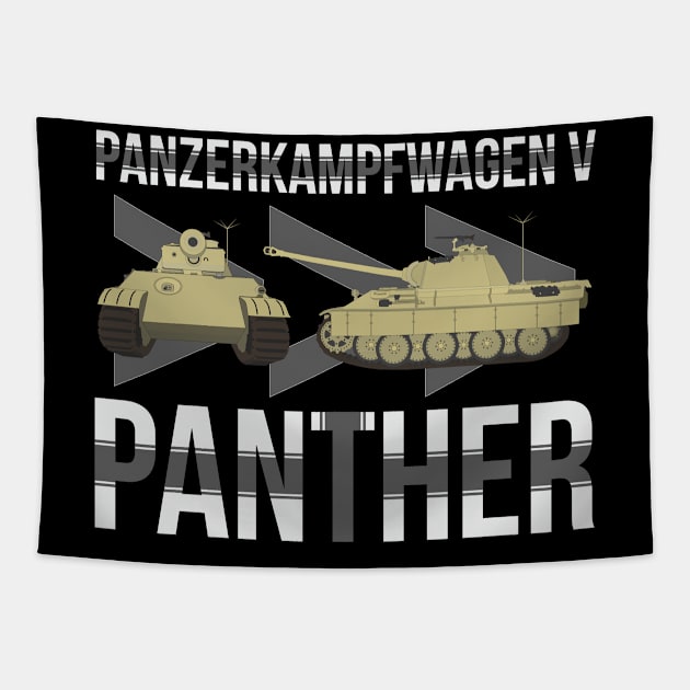 German medium tank Pz-V Panther Tapestry by FAawRay