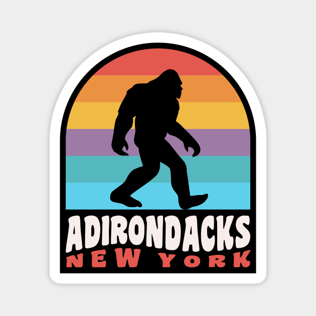 Adirondacks New York Bigfoot Sasquatch High Peaks Magnet by PodDesignShop