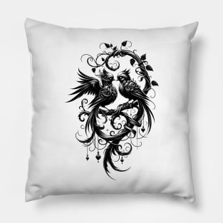 Eternal Embrace Gothic Valentines Pillow