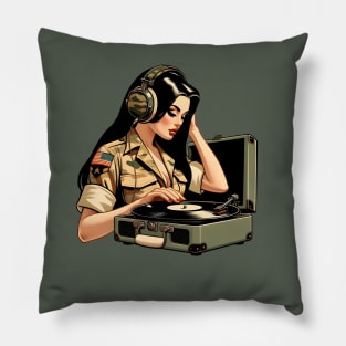 Junglist Pin Up Girl - Junglette Vinyl Edition Pillow