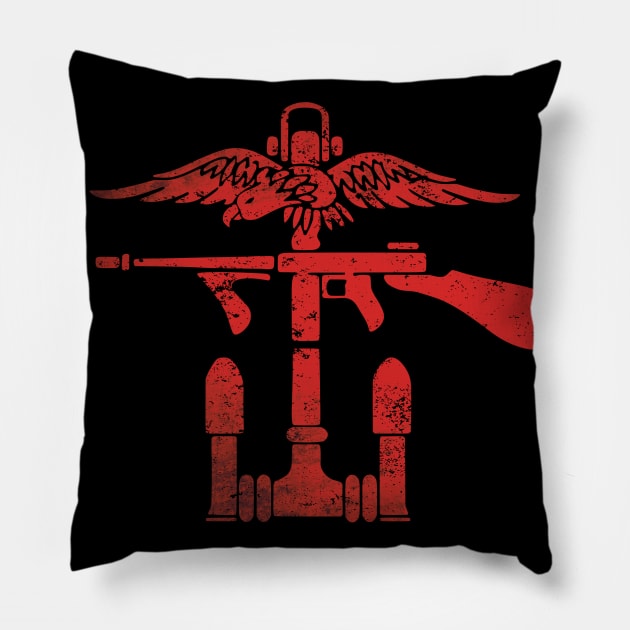 WW2 Royal British Commandos Pillow by Beltschazar