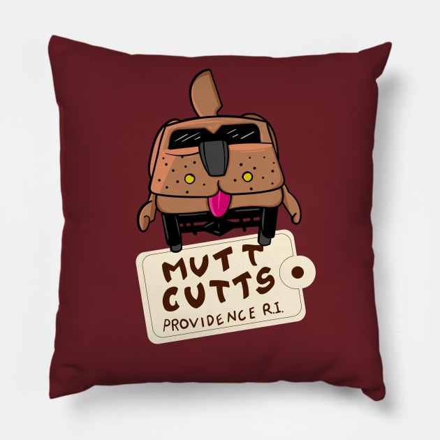 Mutt Cutts Providence Rhode Island v2 Pillow by Meta Cortex